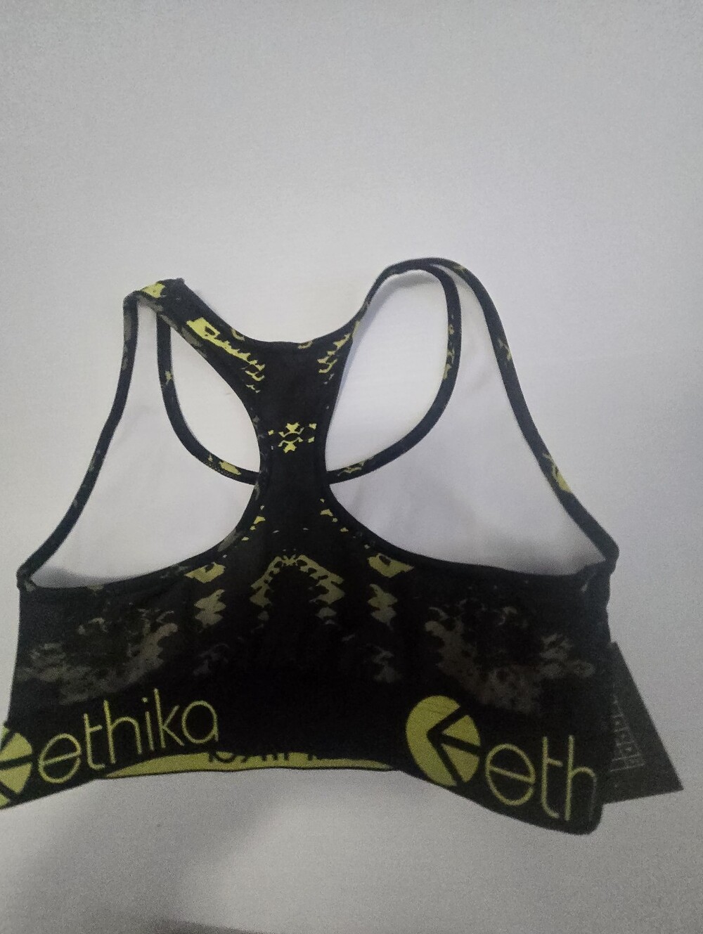 Premium 90% Modal Leggings With Ethika Black & Yellow Racerback Sports Bra With - Picture 2 of 2